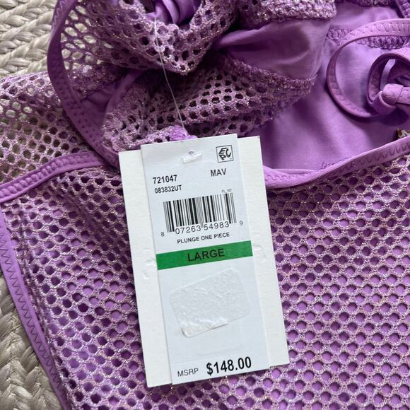 BECCA Knit Plunge One Piece Sz L - Picture 5 of 5